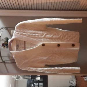 Dex chunky cable knit cardigan in ivory